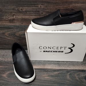 Concept 3 by Skechers Women's Feel The Vibe Slip-on Sneaker Black Size 10